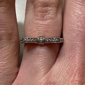 Pandora Sparkling Bow Ring Size 50 (Size 5)